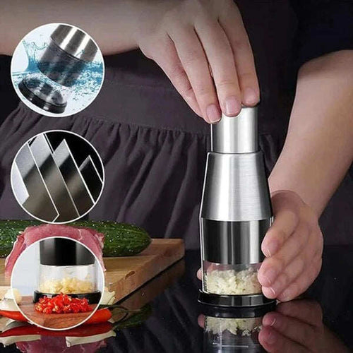 Clean & Easy Dicing | Stainless Steel | Perfect for Daily Use | One-Push Operation