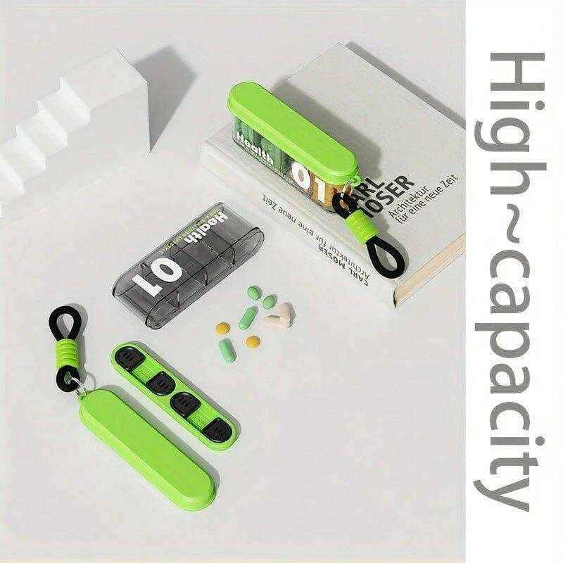 Stylish Portable Pill Box with 4 Compartments