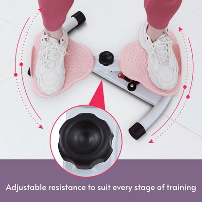 Multi-Functional Portable Twister Stepper with Resistance Bands for Home Workout