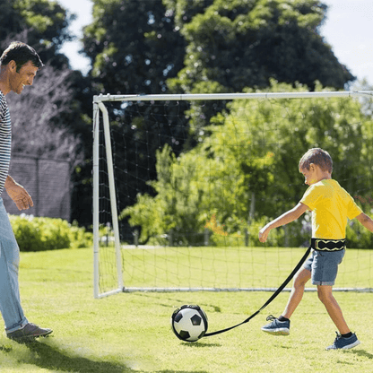 Solo Football Trainer with Adjustable Elastic Kick Strap