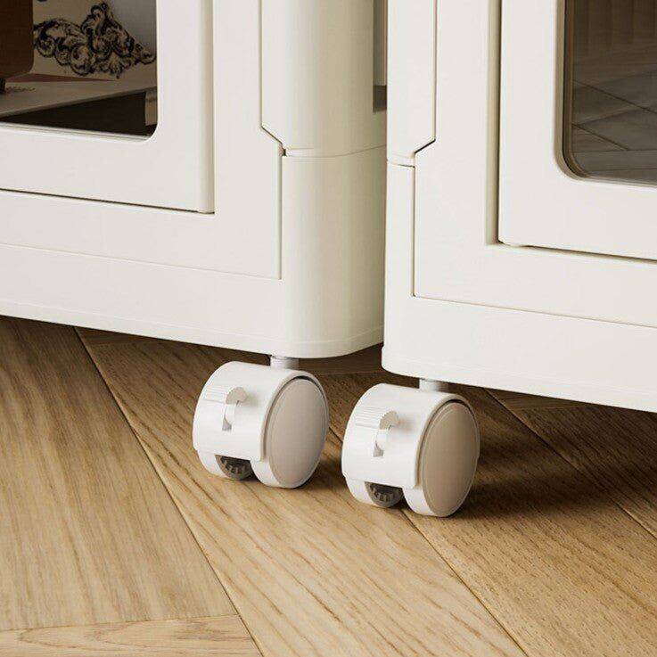 Foldable Storage Wardrobe with 1 Cabinet & 1 Drawer