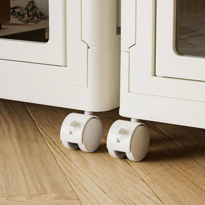 Foldable Storage Wardrobe with 1 Cabinet & 1 Drawer