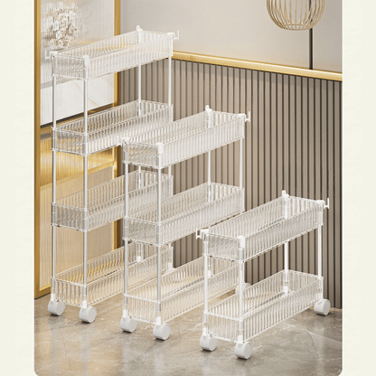 Rolling Storage Cart With Brake Wheels