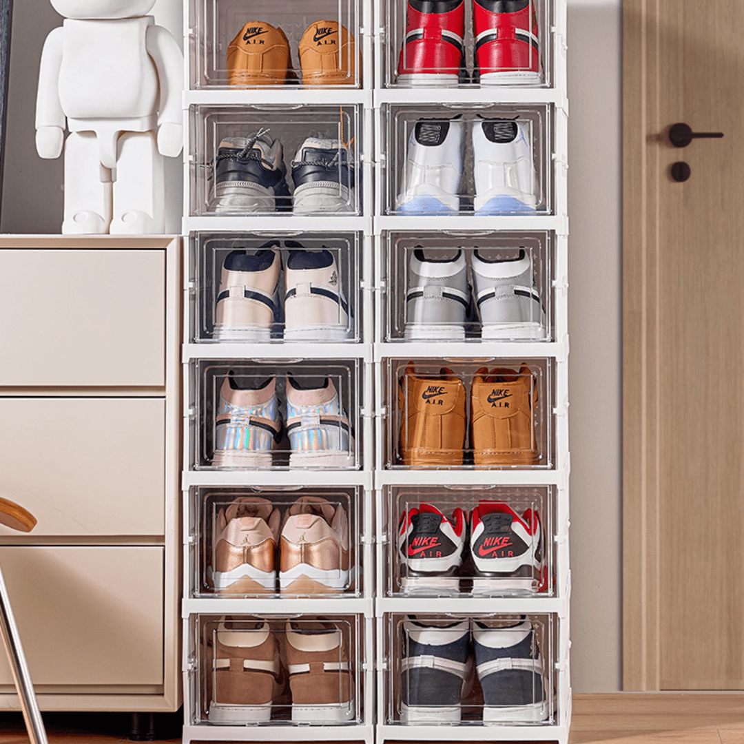 Transparent Stackable Multi-Layer Shoe Cabinet