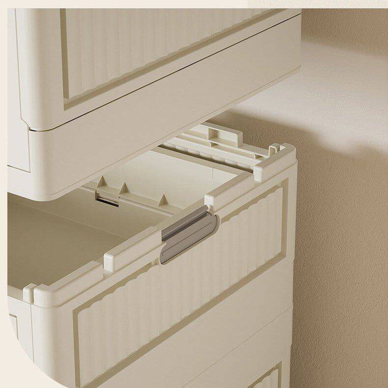 Foldable Storage Wardrobe with 1 Cabinet & 1 Drawer