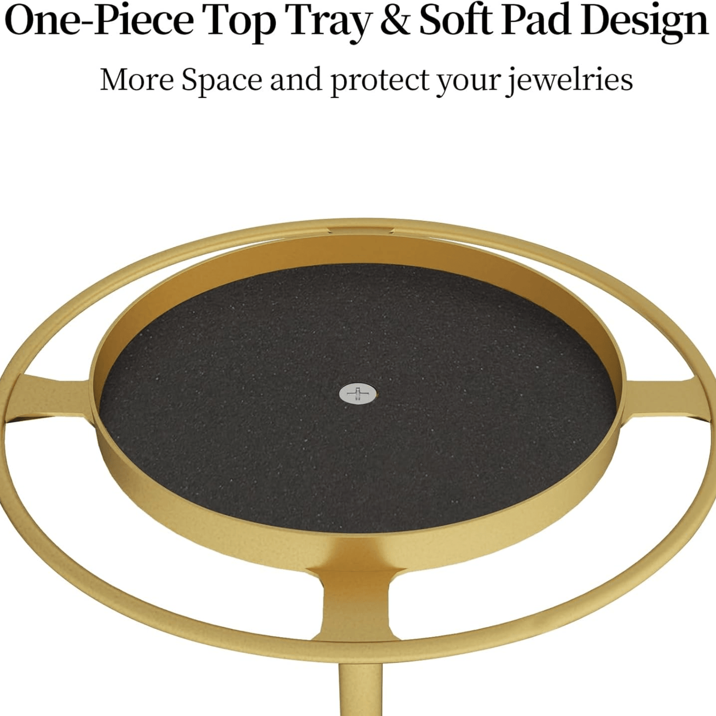 Metal Eyeglass Holder Stand with Storage Tray Organizer (12cm)